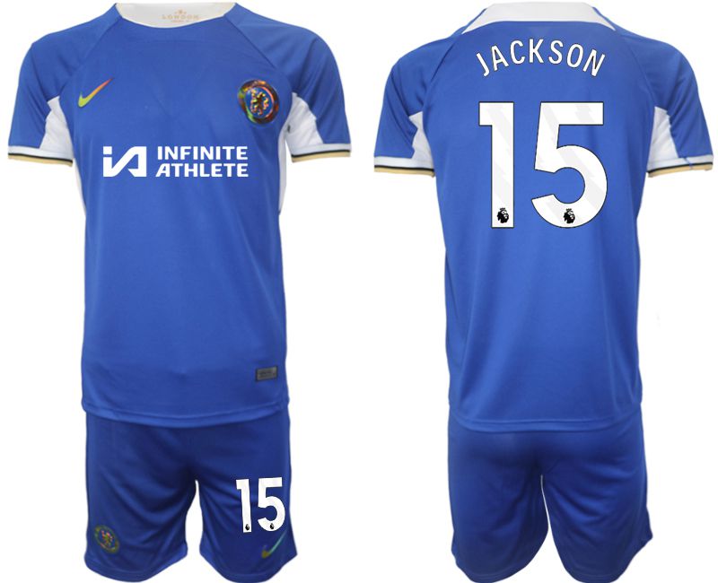 Men 2023-2024 Club Chelsea FC home blue #15 Soccer Jersey->chelsea jersey->Soccer Club Jersey